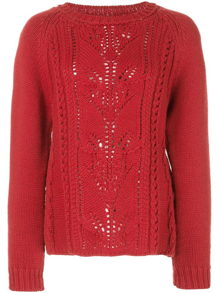 Brock Collection Omeopata Cable Knit Sweater - Red