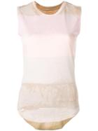 Raquel Allegra Bleached Stripe Tank, Women's, Size: 0, Pink/purple, Cotton/polyester