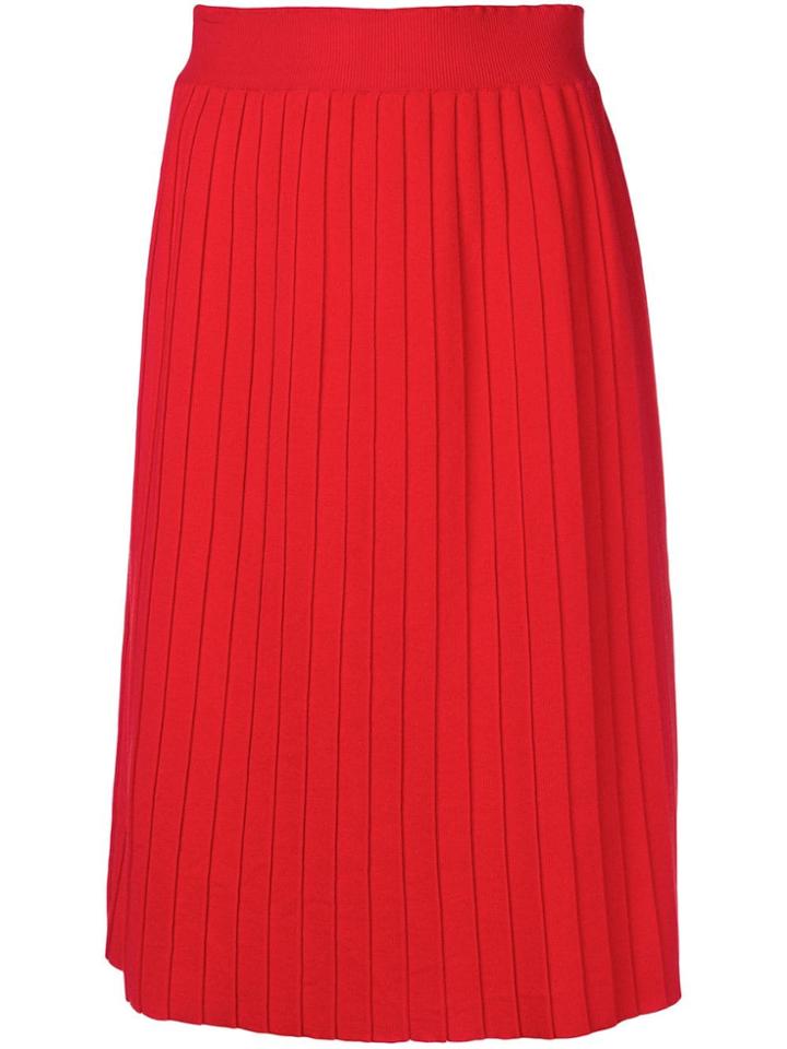 Chinti & Parker High-waist Pleated Skirt - Red