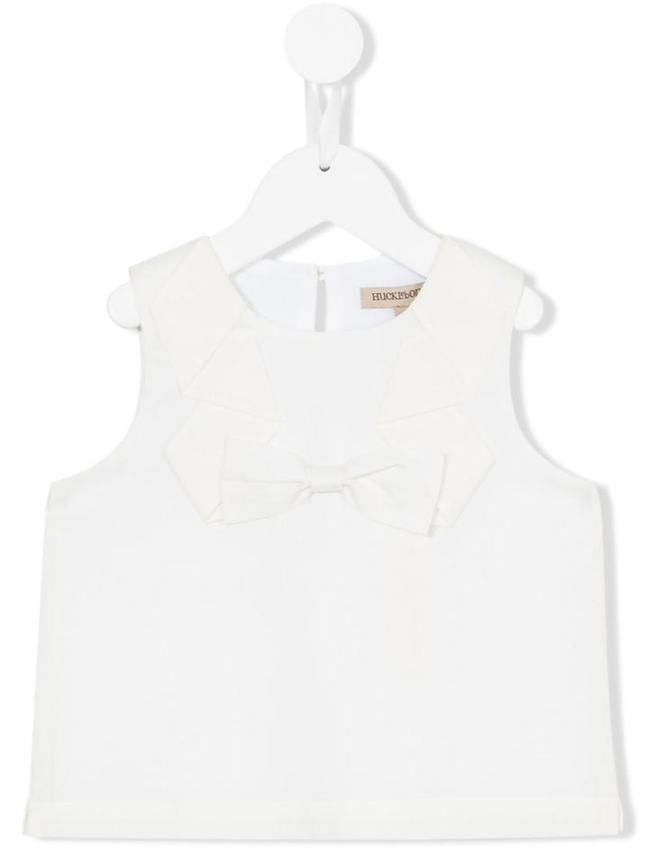 Hucklebones London - Origami Bow Shell Top - Kids - Cotton/polyester - 8 Yrs, White