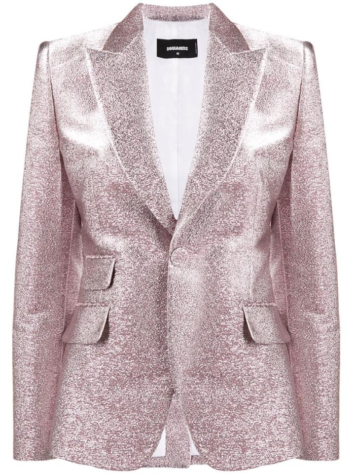 Dsquared2 Glitter Single Breasted Blazer - Pink