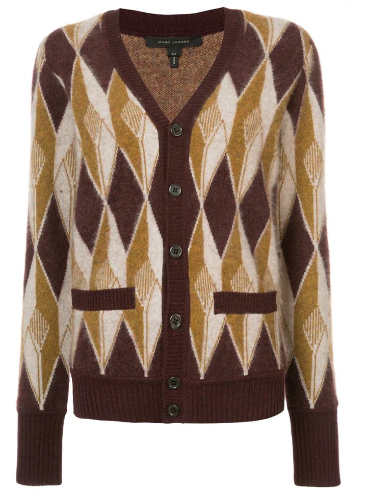 Marc Jacobs Patterned Cardigan - Pink & Purple