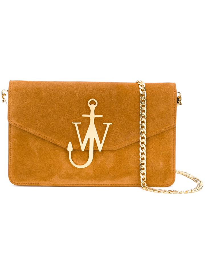 Jw Anderson Logo Pin Shoulder Bag - Brown