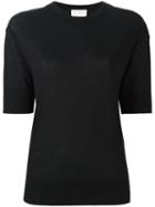 Dkny Fine Knit T-shirt, Women's, Size: Medium, Black, Lyocell/cotton