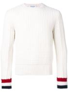 Thom Browne Chunky Fun-mix Stitch Merino Pullover - White