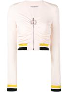 Alessandra Rich V-neck Tracksuit Top - Pink & Purple