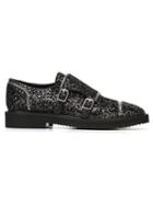 Giuseppe Zanotti Design Glitter Buckled Shoes