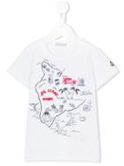 Moncler Kids Print T-shirt, Boy's, Size: 6 Yrs, White
