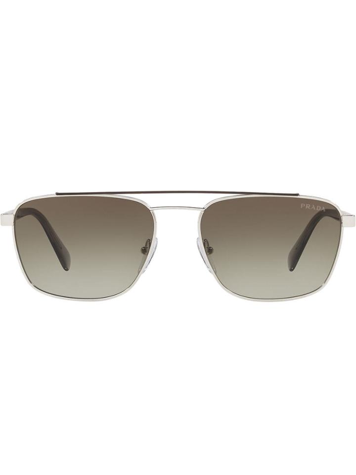 Prada Eyewear Vintage Aviator Sunglasses - Brown