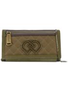 Dsquared2 - Quilted Clutch - Women - Cotton/linen/flax/calf Leather/viscose - One Size, Green, Cotton/linen/flax/calf Leather/viscose