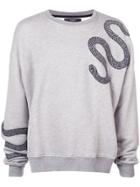 Amiri Slithering Snake Sweatshirt - Grey