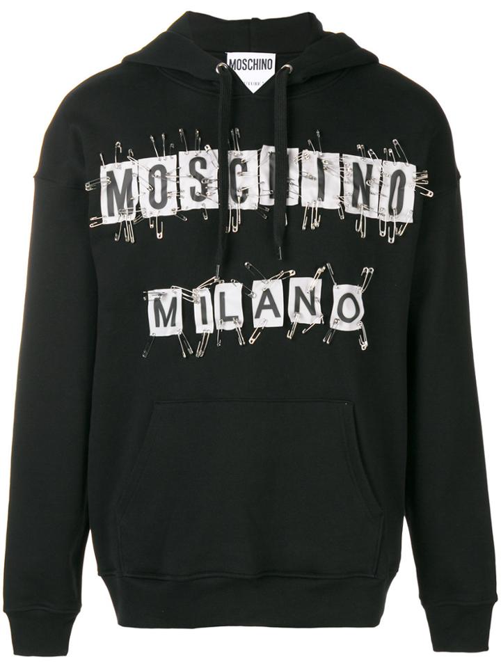 Moschino Safety Pin Hoodie - Black