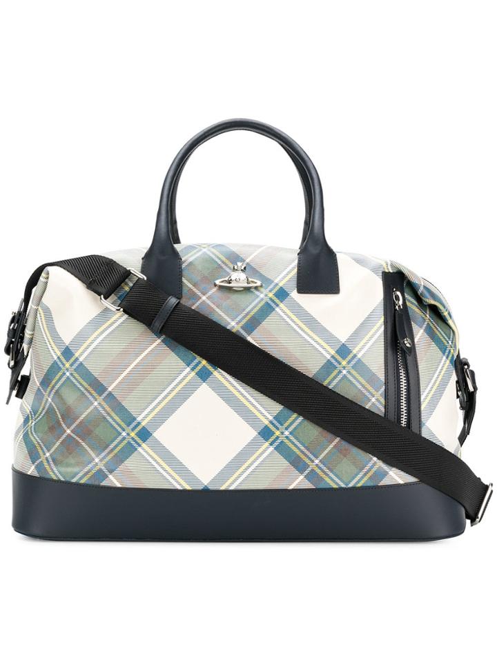Vivienne Westwood Large Tartan Holdall - Blue
