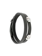 Northskull Skull Double-wrap Bracelet - Grey