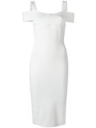Tom Ford Wrap Detail Midi Dress, Size: Medium, White, Polyester/viscose