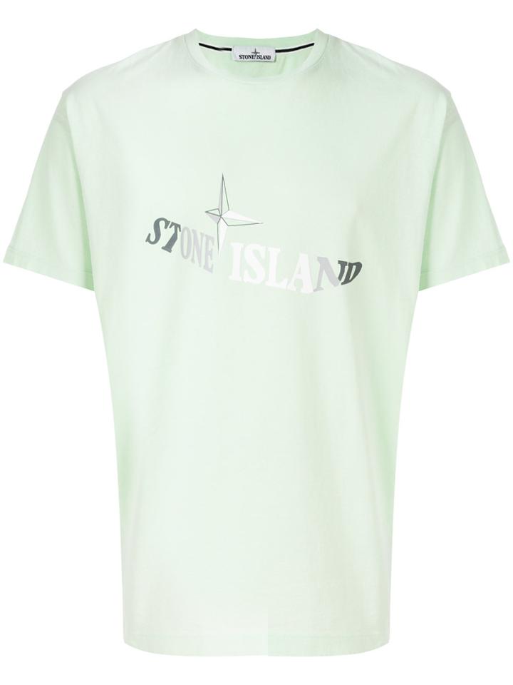 Stone Island Logo Print T-shirt - Green