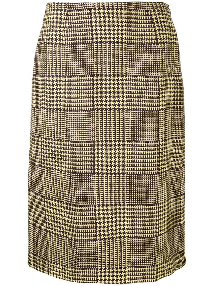 Mary Katrantzou Prince Of Wales Checked Skirt - Yellow