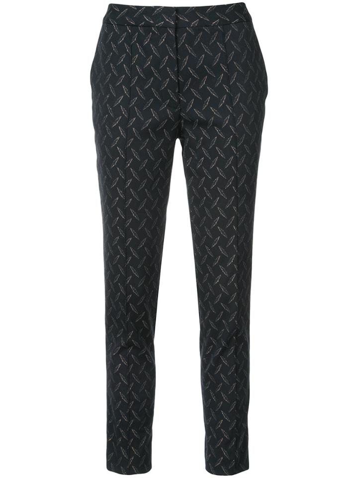 Yigal Azrouel Jacquard Pattern Trousers - Black