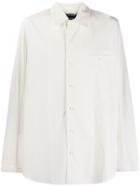 Uma Wang Oversized Crush Style Shirt - White