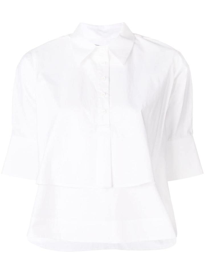 Carven Cropped Poplin Shirt - White