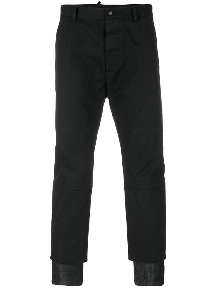 Dsquared2 Denim Detail Trousers - Black