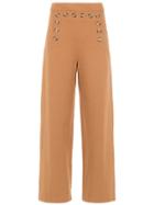 Nk Buttoned Palazzo Pants - Brown