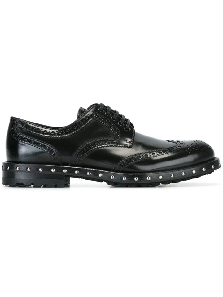 Dolce & Gabbana Studded Brogues - Black