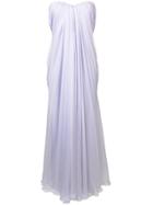 Alexander Mcqueen Strapless Bandeau Gown - Purple