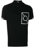 Moncler Embroidered Detail Polo Shirt - Black