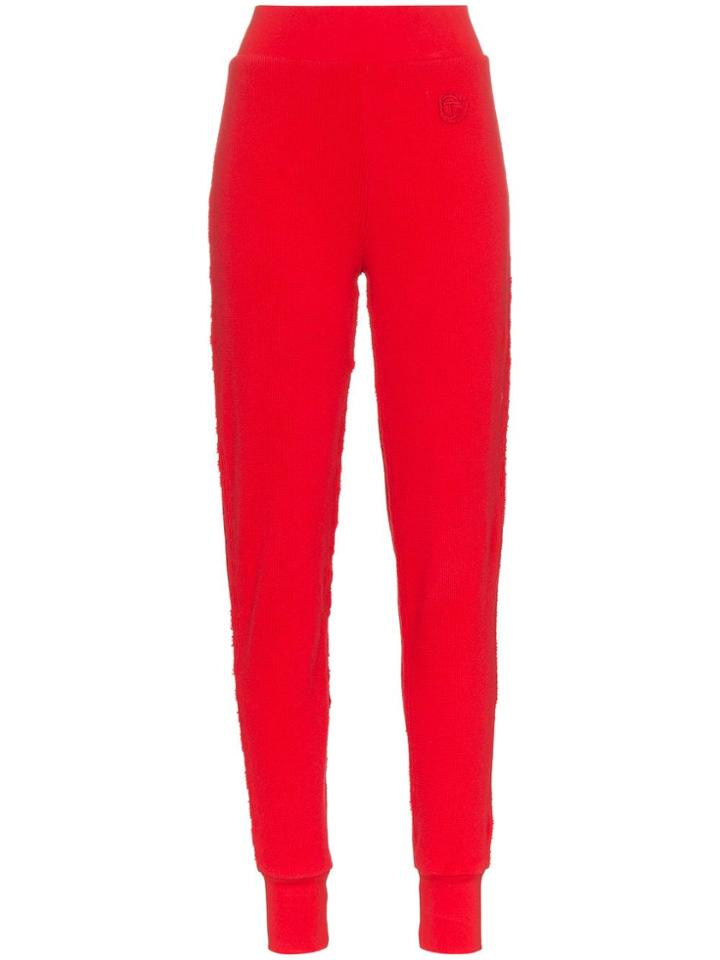 Telfar High-waist Stretch Cotton Trousers - Red