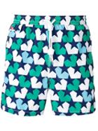 Kiton Stars Print Swim Shorts, Men's, Size: Xl, White, Polyester