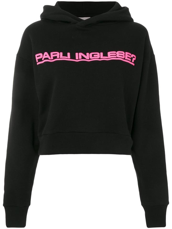 Ashley Williams Dave Cropped Hoodie - Black