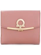 Salvatore Ferragamo Square Design Front Logo Purse - Pink & Purple