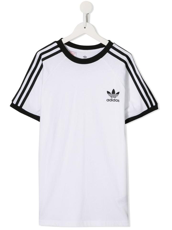 Adidas Kids Teen 3-stripes Logo T-shirt - White
