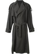 E. Tautz Double Breasted Trench Coat, Men's, Size: 38, Brown, Nylon/wool