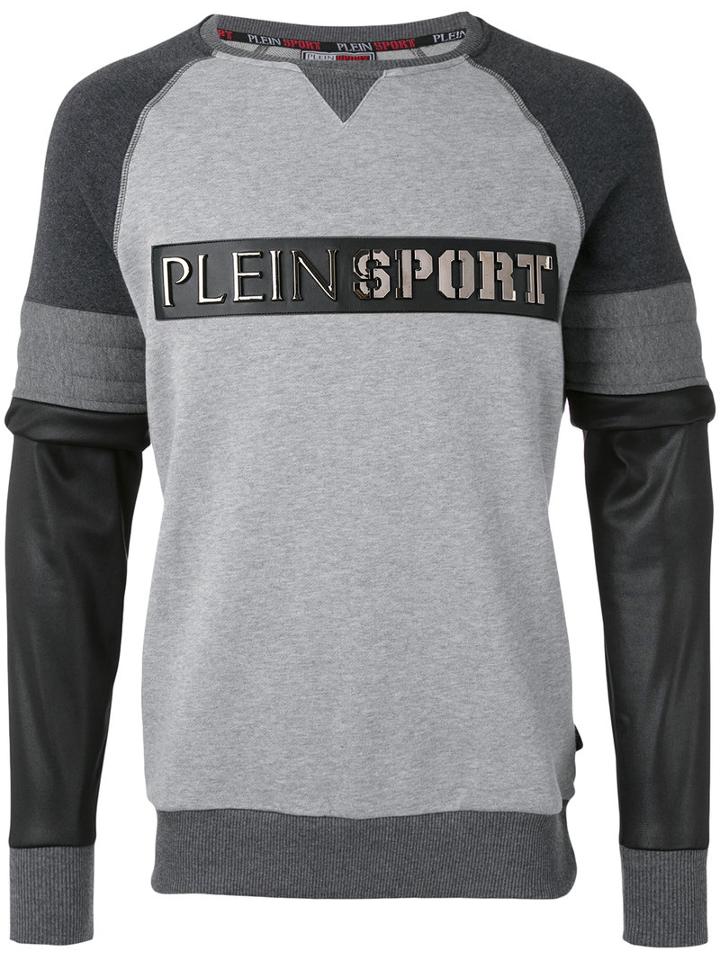 Plein Sport - Layered Style Sweatshirt - Men - Cotton/polyester - Xxl, Grey, Cotton/polyester