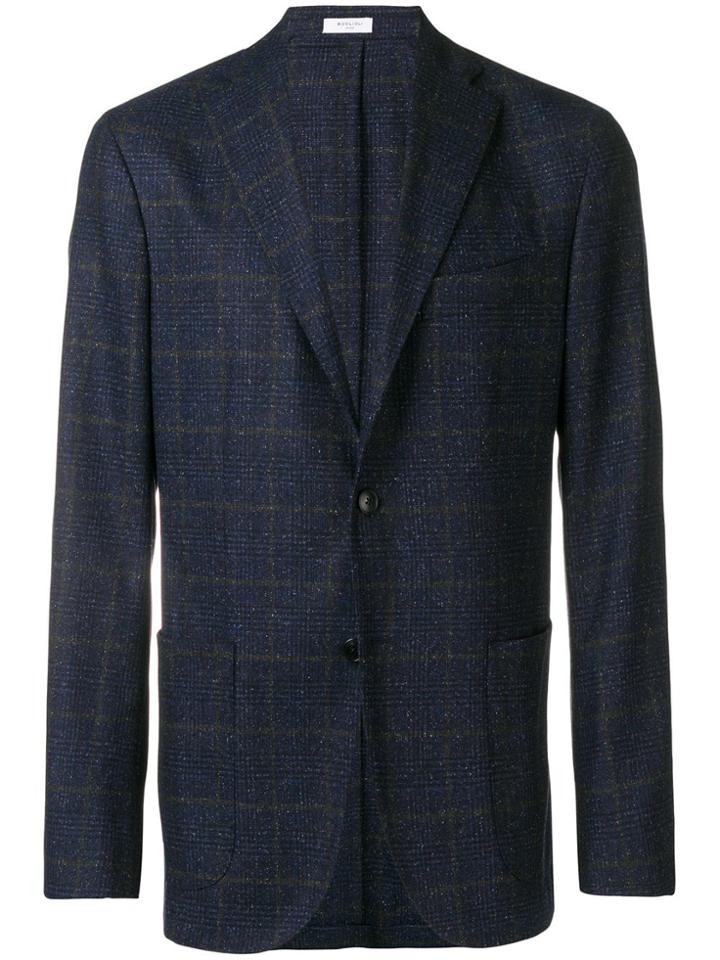 Boglioli Three-button Check Blazer - Blue