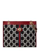 Gucci Large Rajah Gg Tweed Tote - Black
