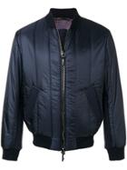 Giorgio Armani Zipped Padded Jacket - Blue