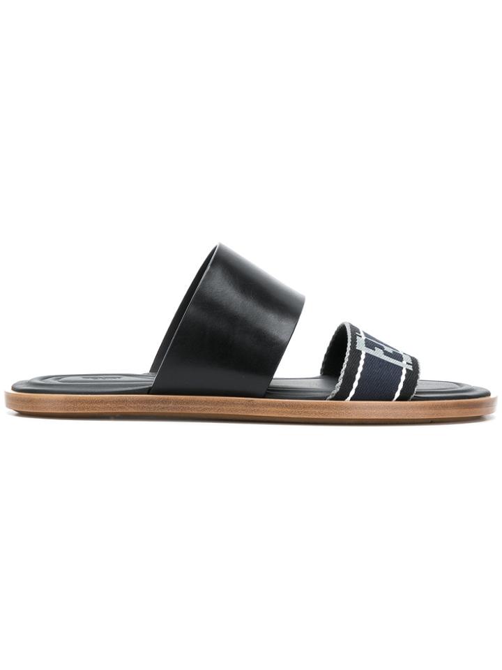 Fendi Double Strap Sandals - Black