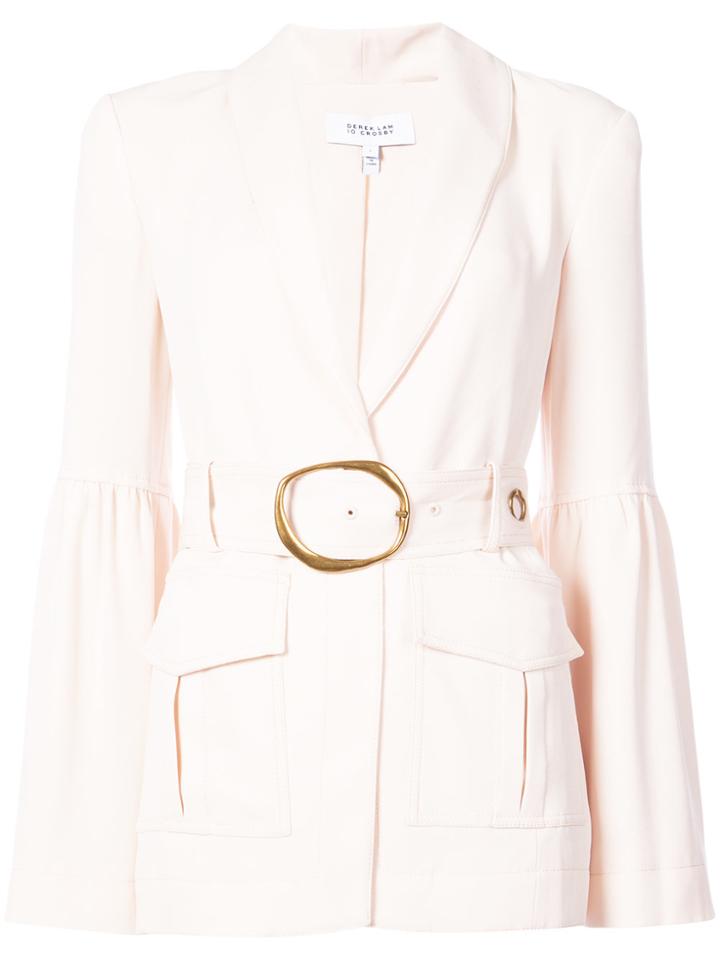 Derek Lam 10 Crosby Shawl Collar Blazer With Belt - Grey