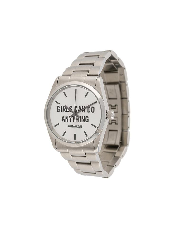 Zadig & Voltaire Girls Can Do Anything Watch - Silver