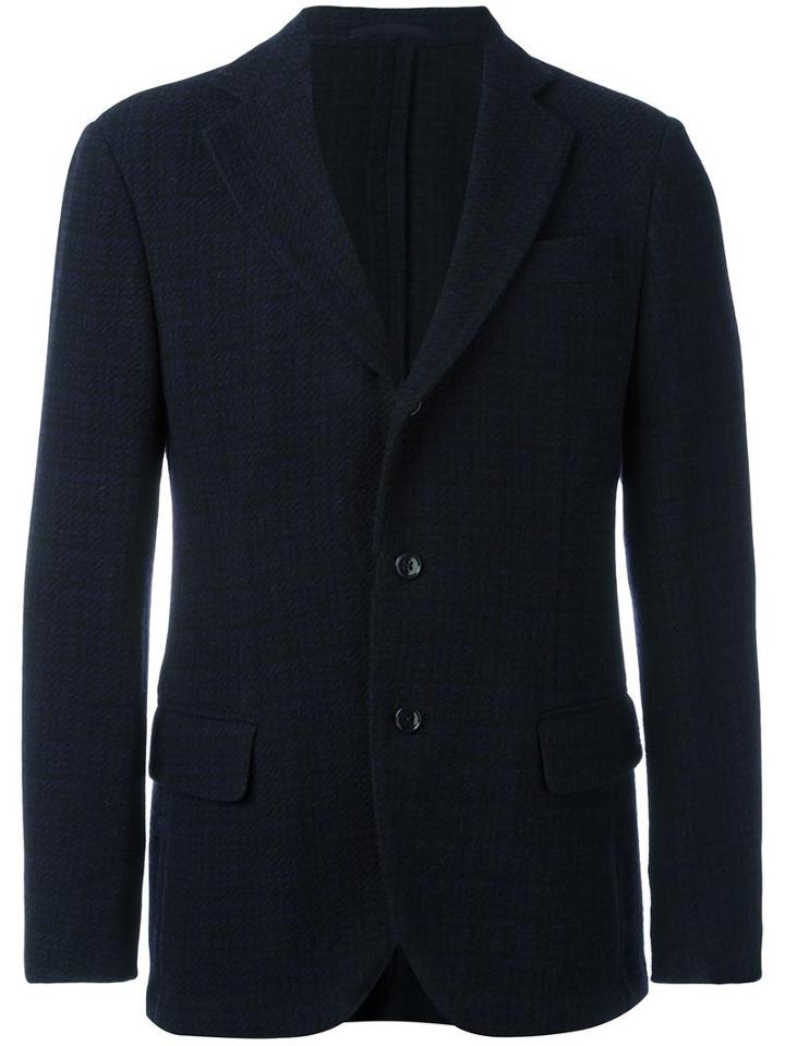Mp Massimo Piombo Three Button Blazer, Men's, Size: 52, Pink/purple, Cotton/wool