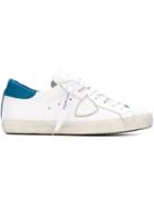 Philippe Model Logo Patch Sneakers, Men's, Size: 42, White, Cotton/leather/rubber