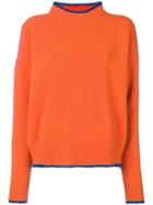 Marni Contrast Trim Crew Neck Sweater - Yellow & Orange