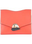 Proenza Schouler Envelope Clutch Bag, Women's, Red, Leather