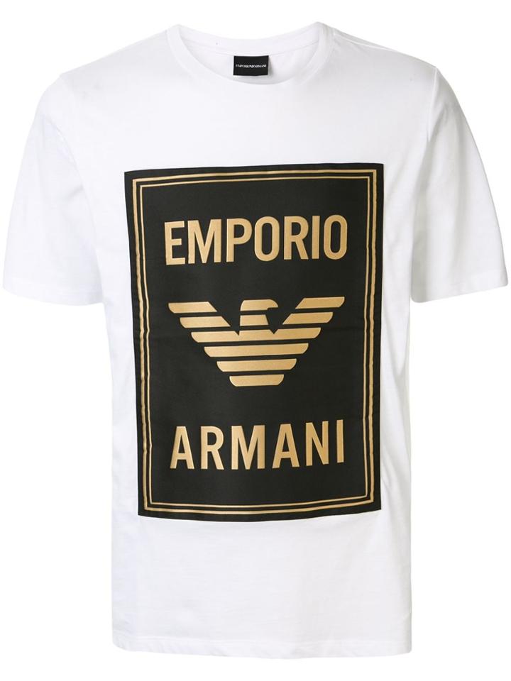 Emporio Armani Front Logo Print T-shirt - White
