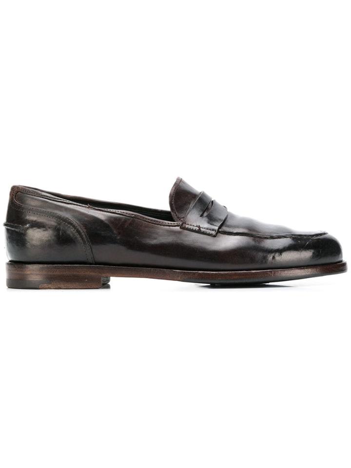 Alberto Fasciani Round Toe Loafers - Brown