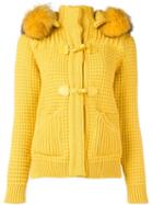 Bark Medium Duffle Jacket, Women's, Size: Large, Yellow/orange, Polyamide/wool/racoon Fur