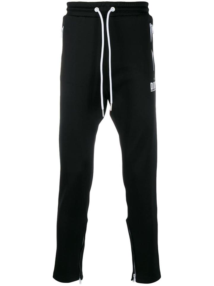 Diesel Logo Appliqué Track Pants - Black